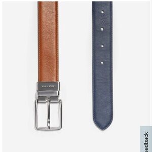 Cole Haan Brown and Blue Leather Belt